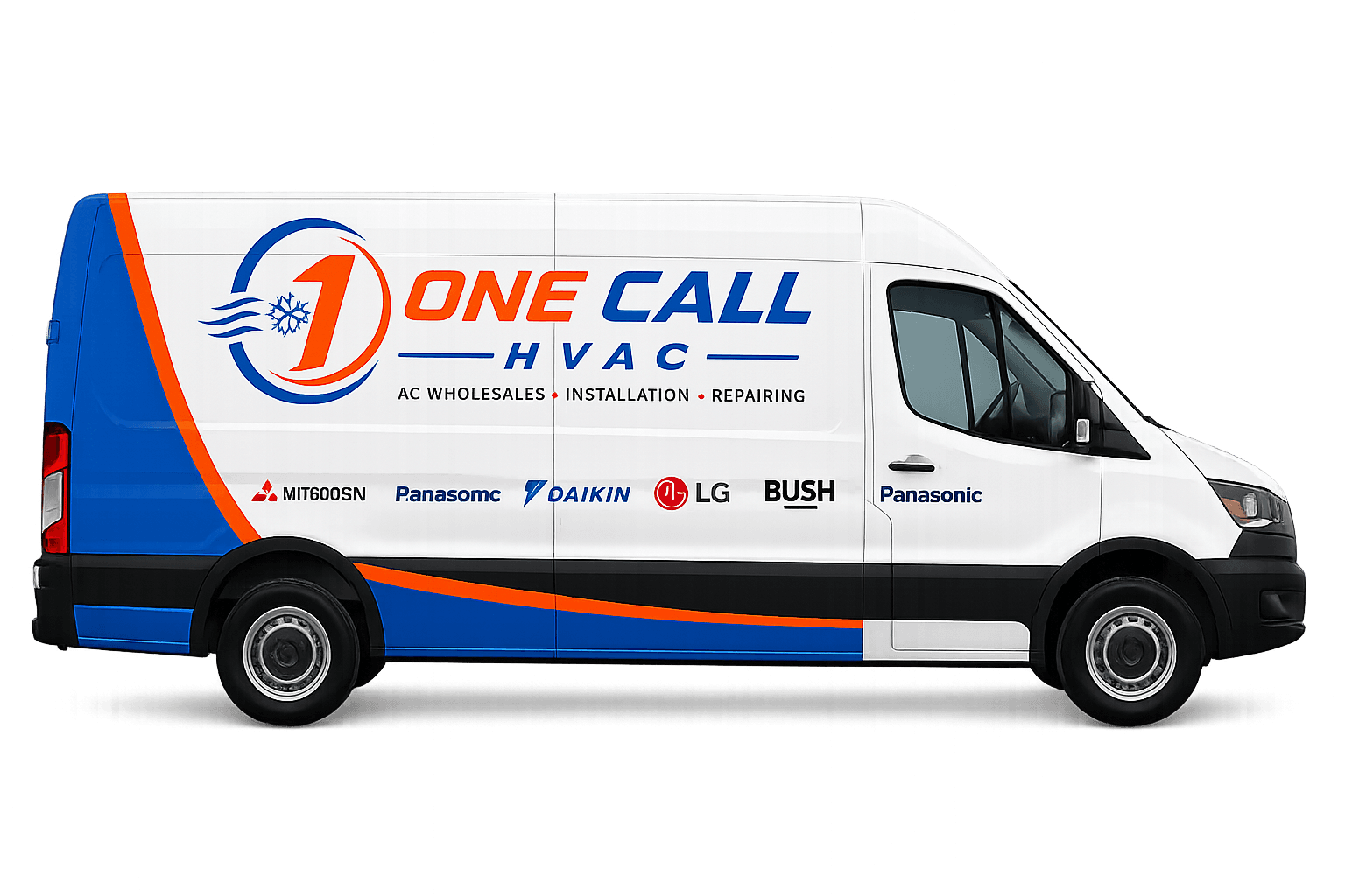 One Call HVAC branded service van